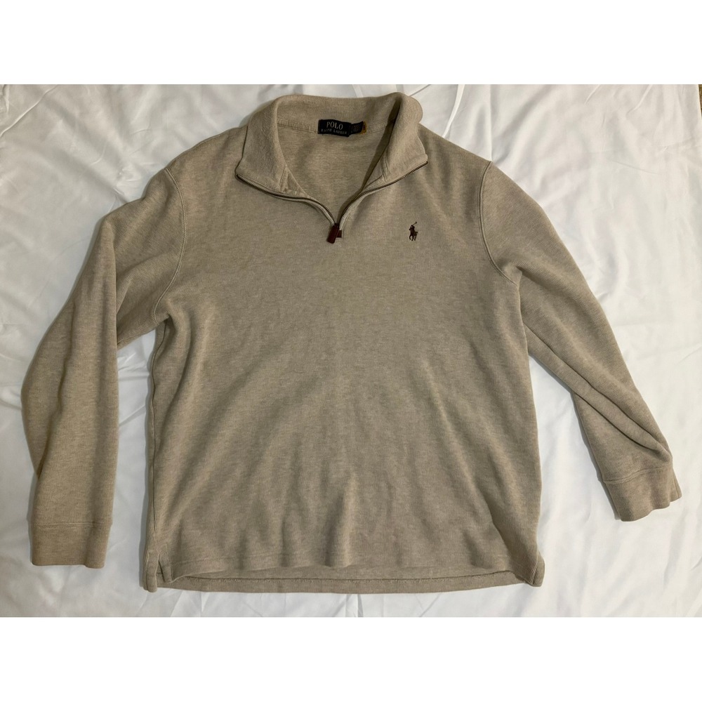 Polo Ralph Lauren Mens XL Quarter Zip Pullover Sweater